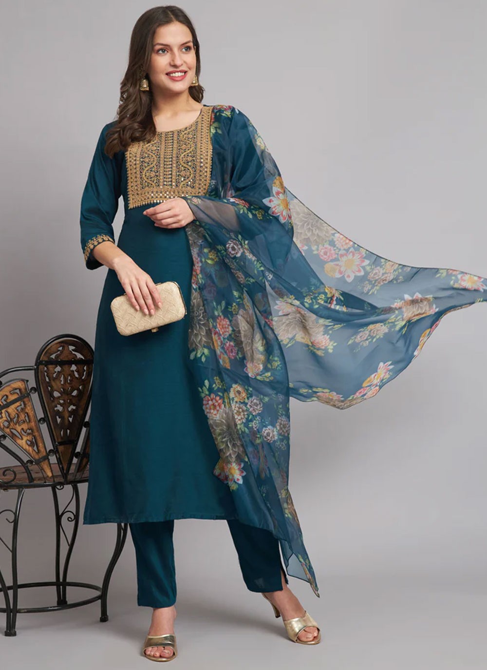 Silk Salwar Suit - T1339