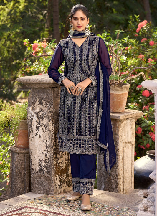 Silk Straight Suit - T1267