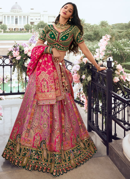 Embroidered Silk A - Line Lehenga - L2244