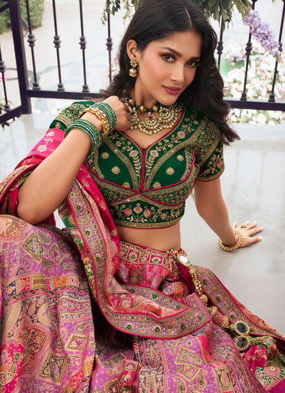 Embroidered Silk A - Line Lehenga - L2244
