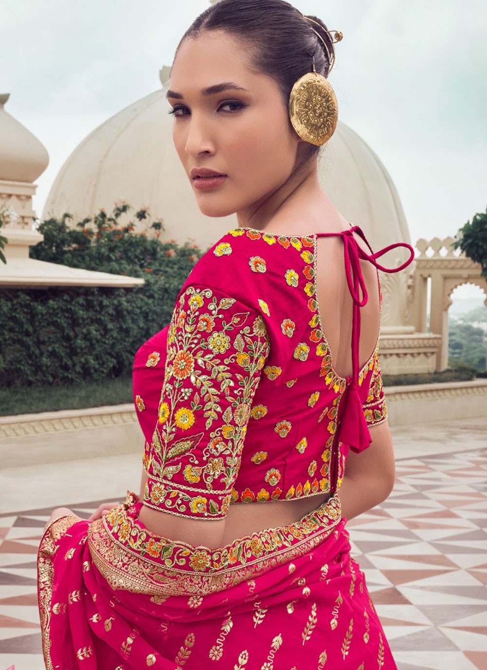 Chikankari Work Organza, Tissue A - Line Lehenga - L2696