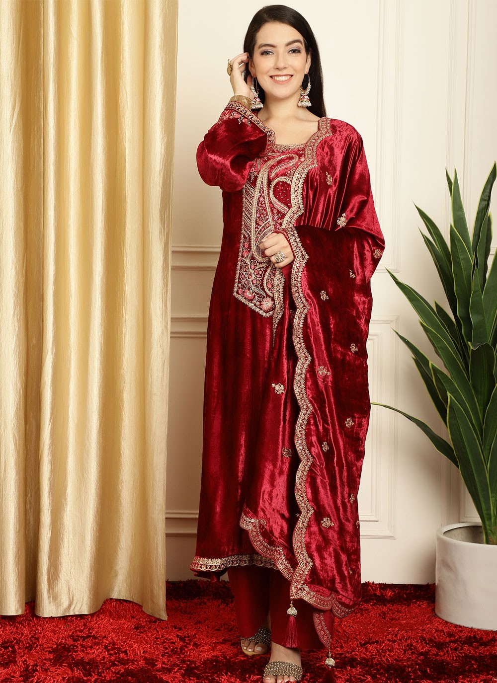 Velvet Salwar Suit - T1430