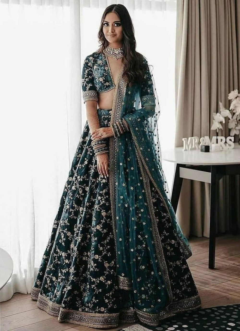 Embroidered Georgette A - Line Lehenga - L2529