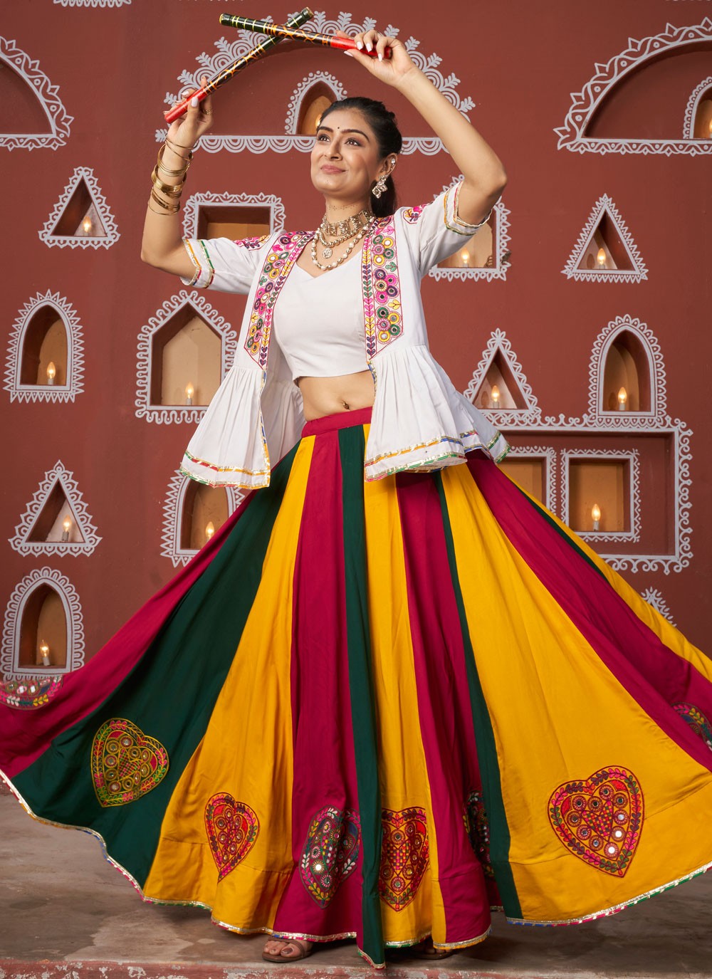 Lace Poly Silk Readymade Lehenga Choli - L2388