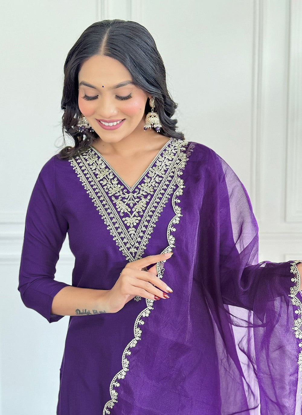 Embroidered Rayon Salwar Suit - T4512