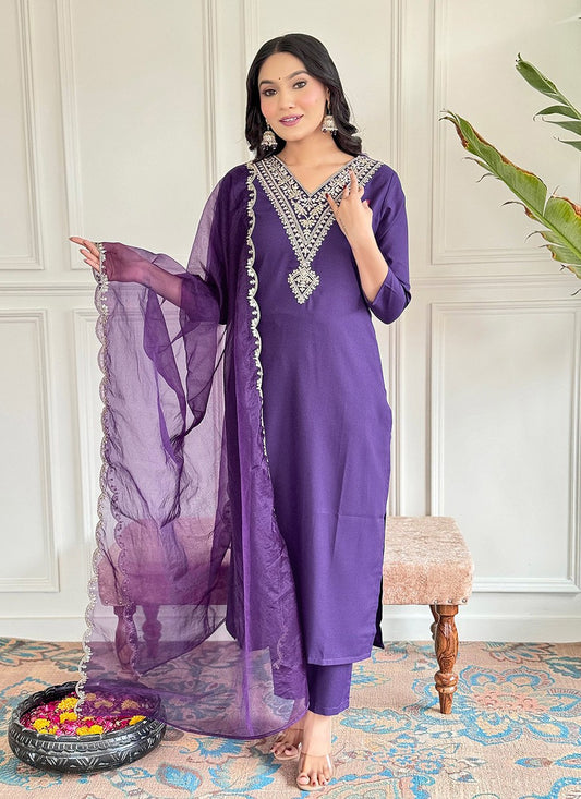 Embroidered Rayon Salwar Suit - T4512