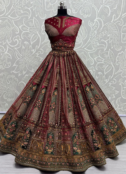 Diamond Velvet A - Line Lehenga - L2103