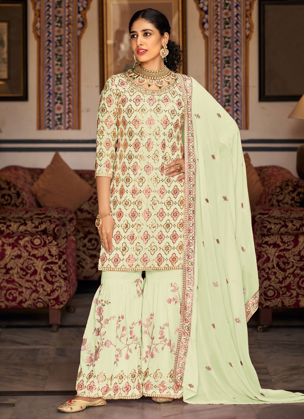 Faux Georgette Salwar Suit - T1603