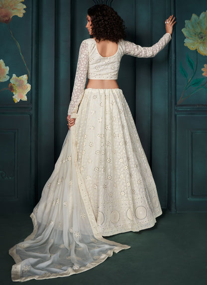 Embroidered Georgette A - Line Lehenga - L2407