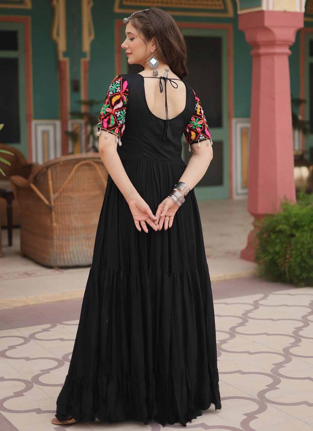 Faux Georgette Gown - G1539