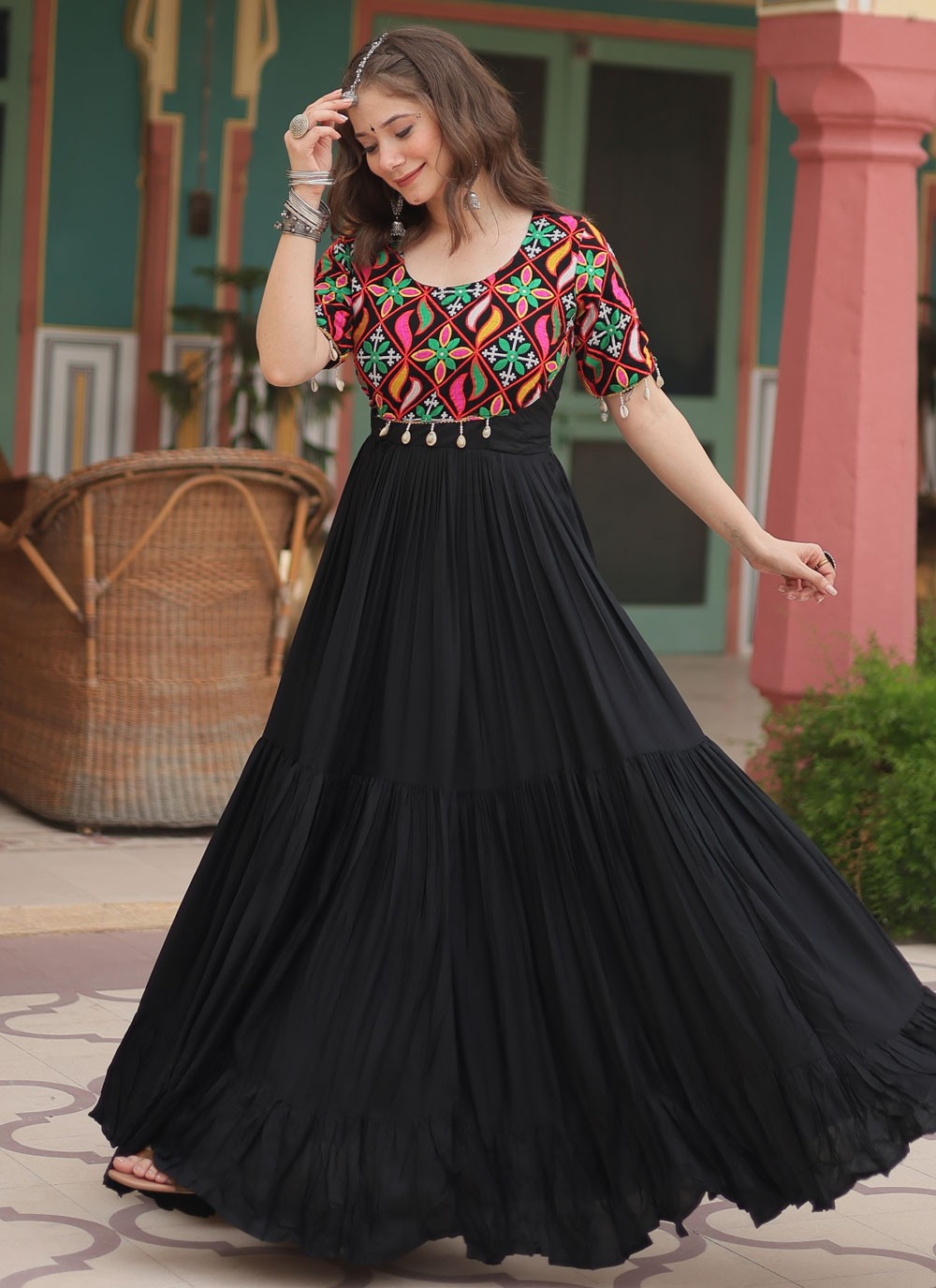 Faux Georgette Gown - G1539