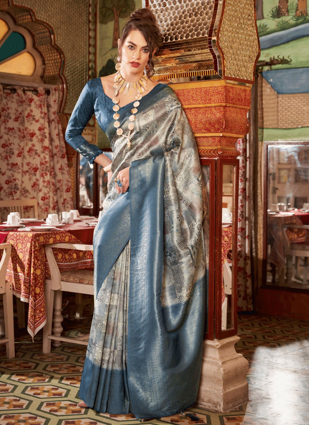 Classic Fancy Work Silk Saree - S6380