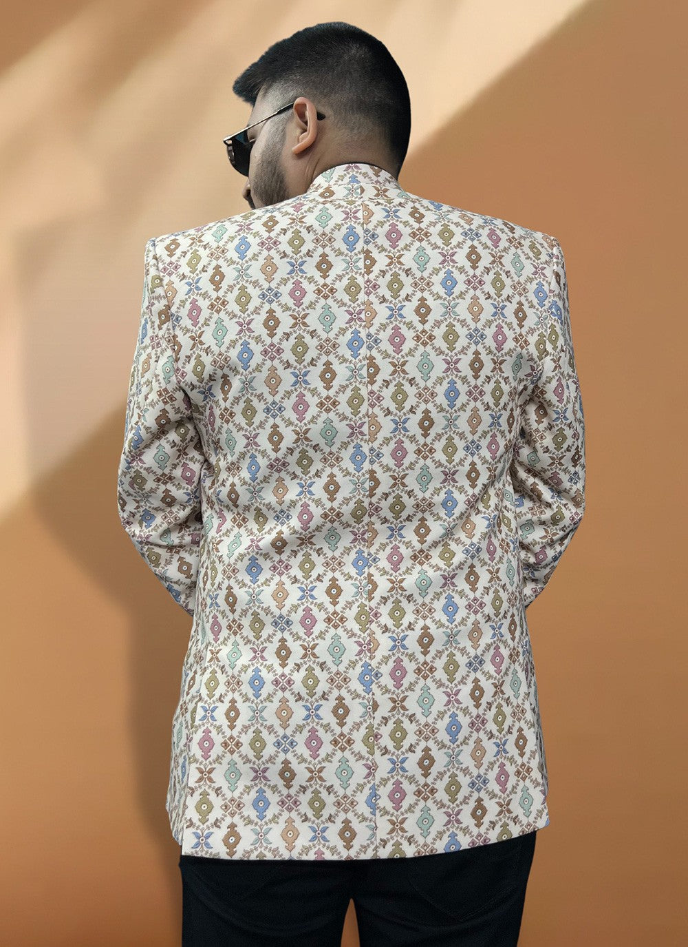 Fancy Work Cotton Cream Coats & Blazers - M5577
