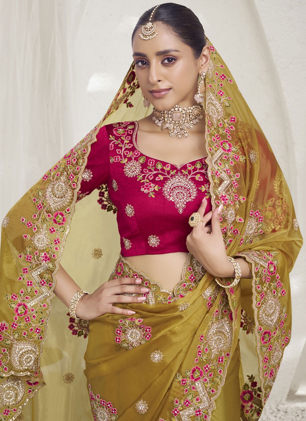 Contemporary Cord Fancy Fabric Saree - S8527