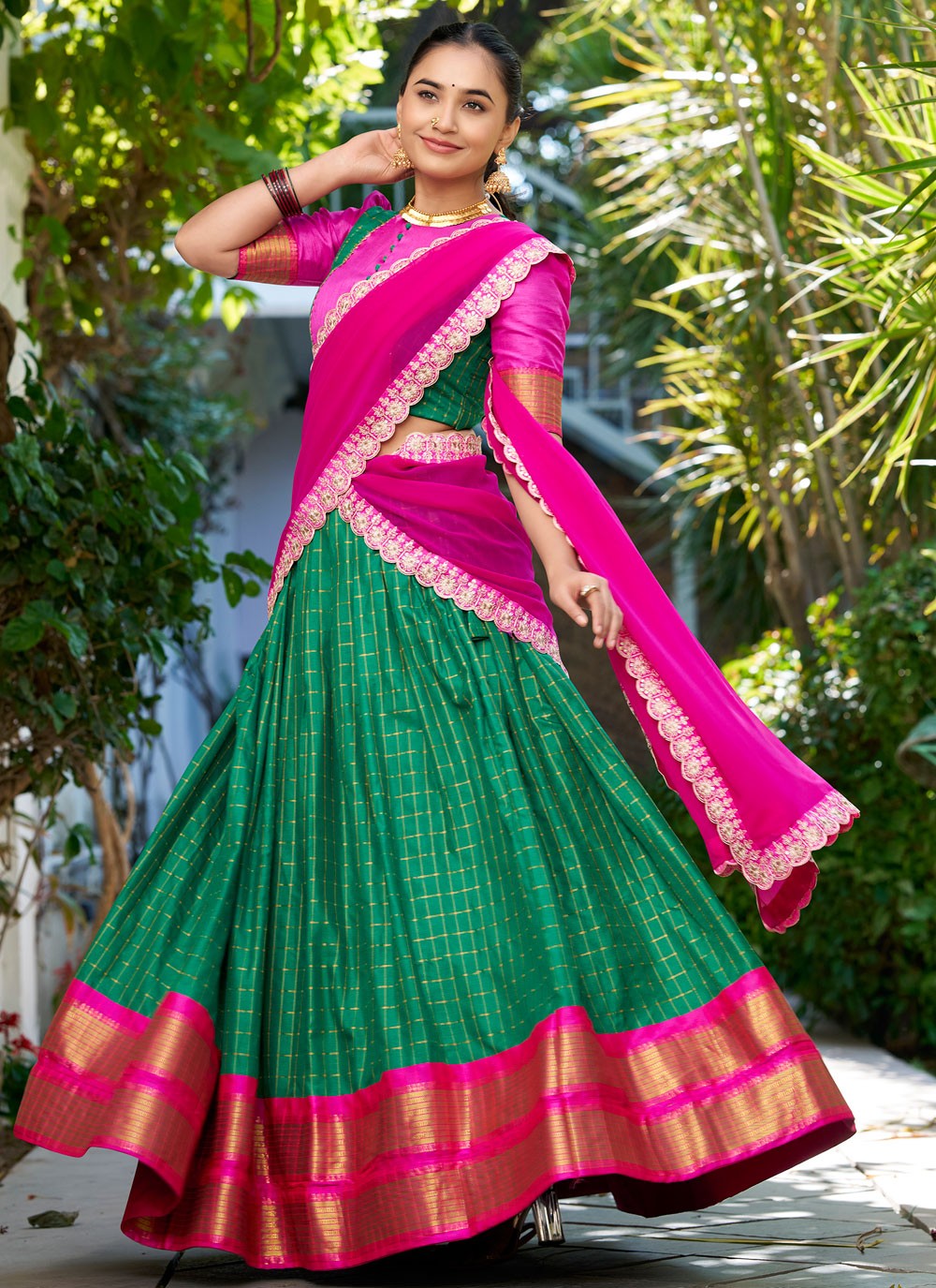 Fancy Fabric Ceremonial, Festival, Mehandi & Sangeet Readymade Lehenga Choli L3559