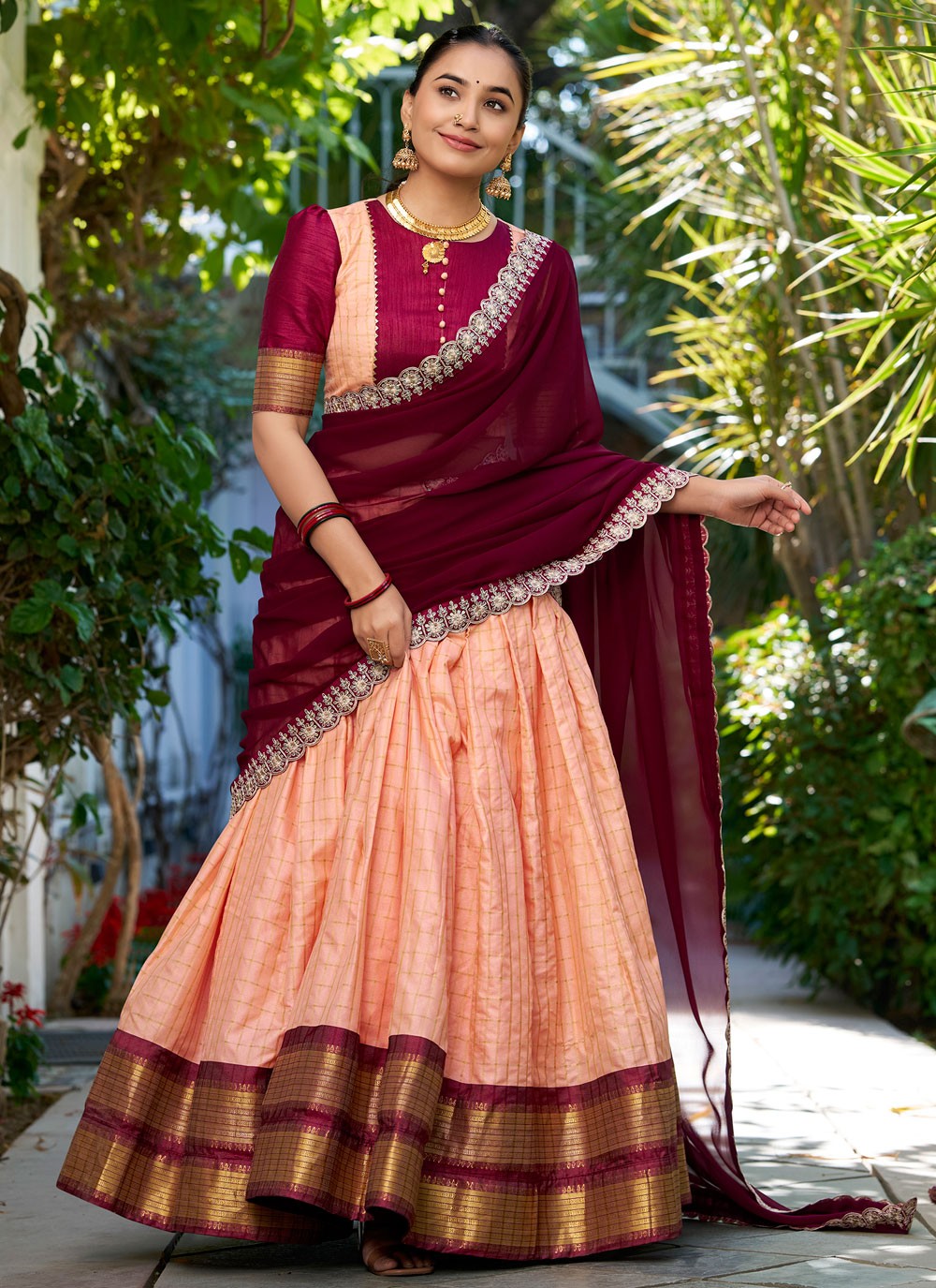 Fancy Fabric Ceremonial, Festival, Mehandi & Sangeet Readymade Lehenga Choli L3561