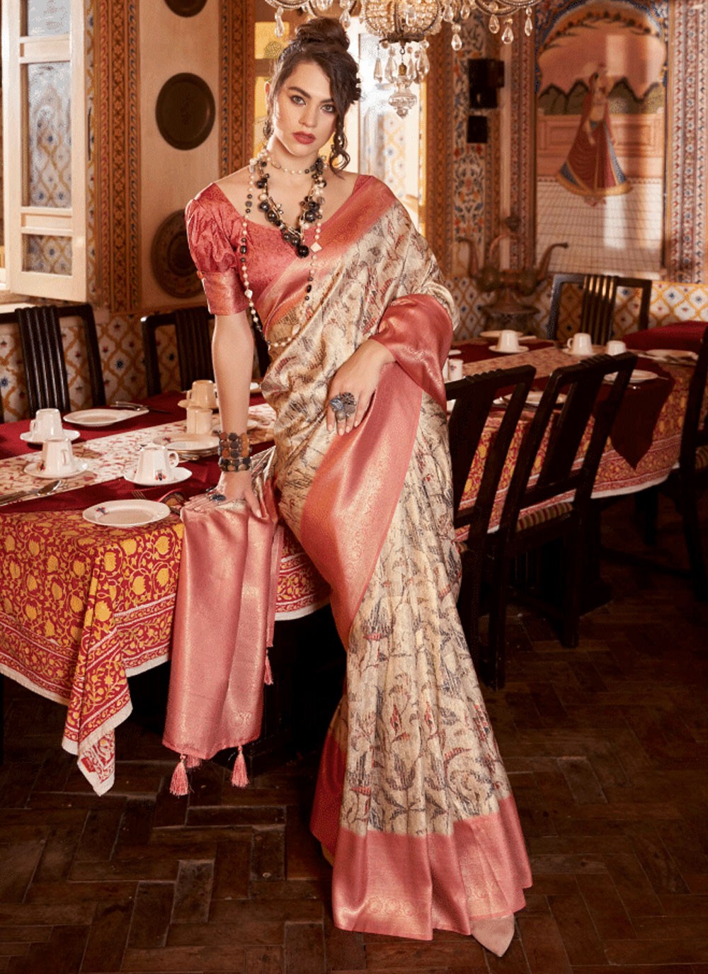 Classic Fancy Work Silk Saree - S6380
