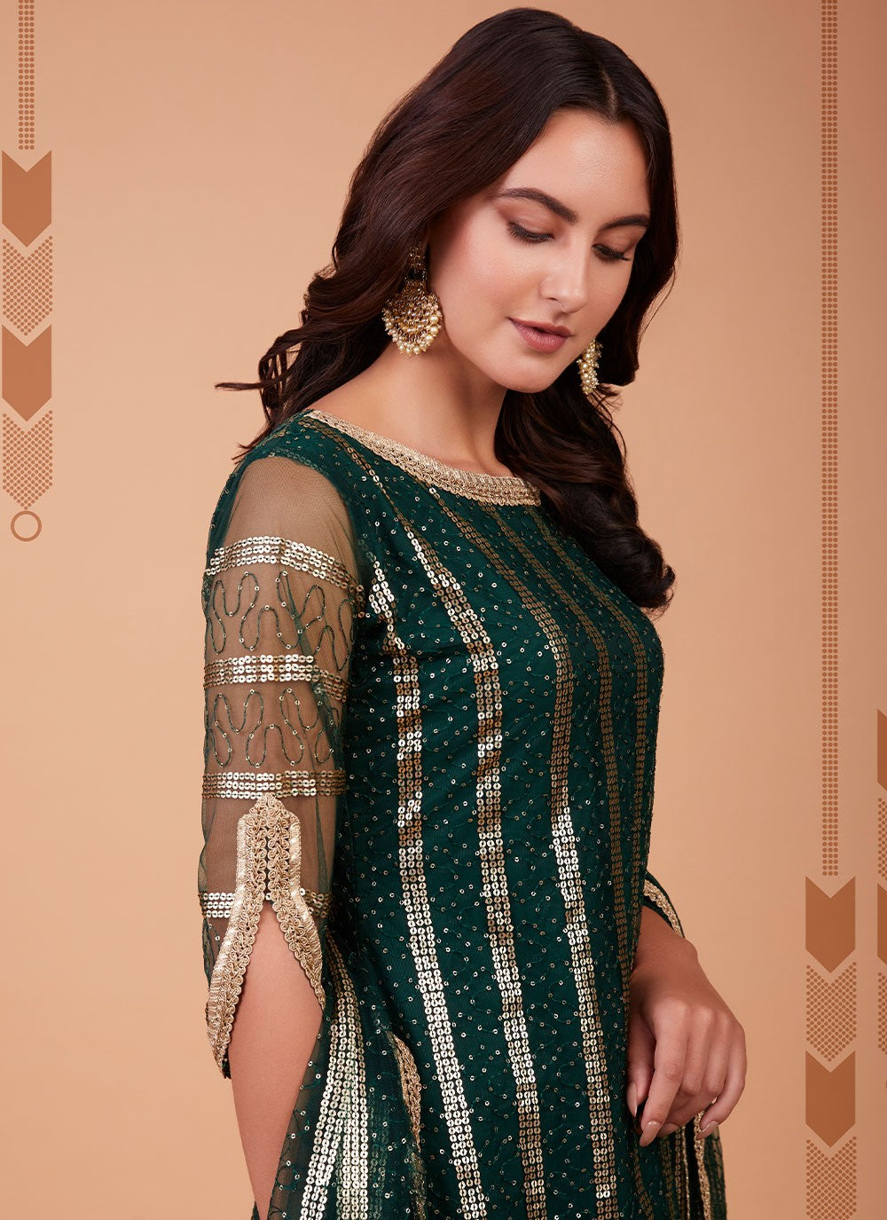 Net Salwar Suit - T928