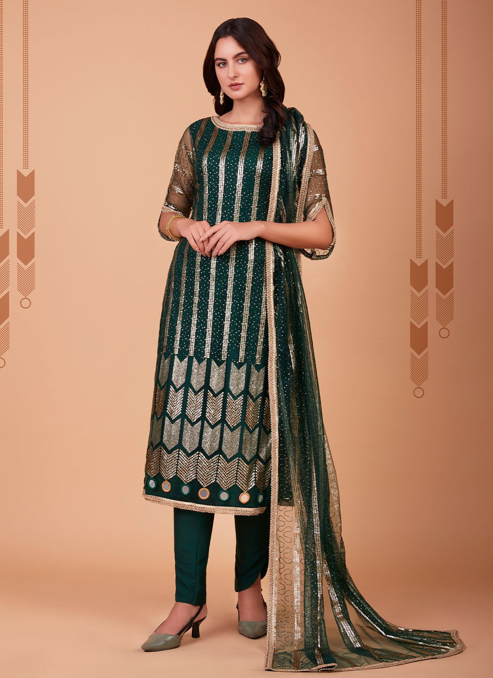 Net Salwar Suit - T928