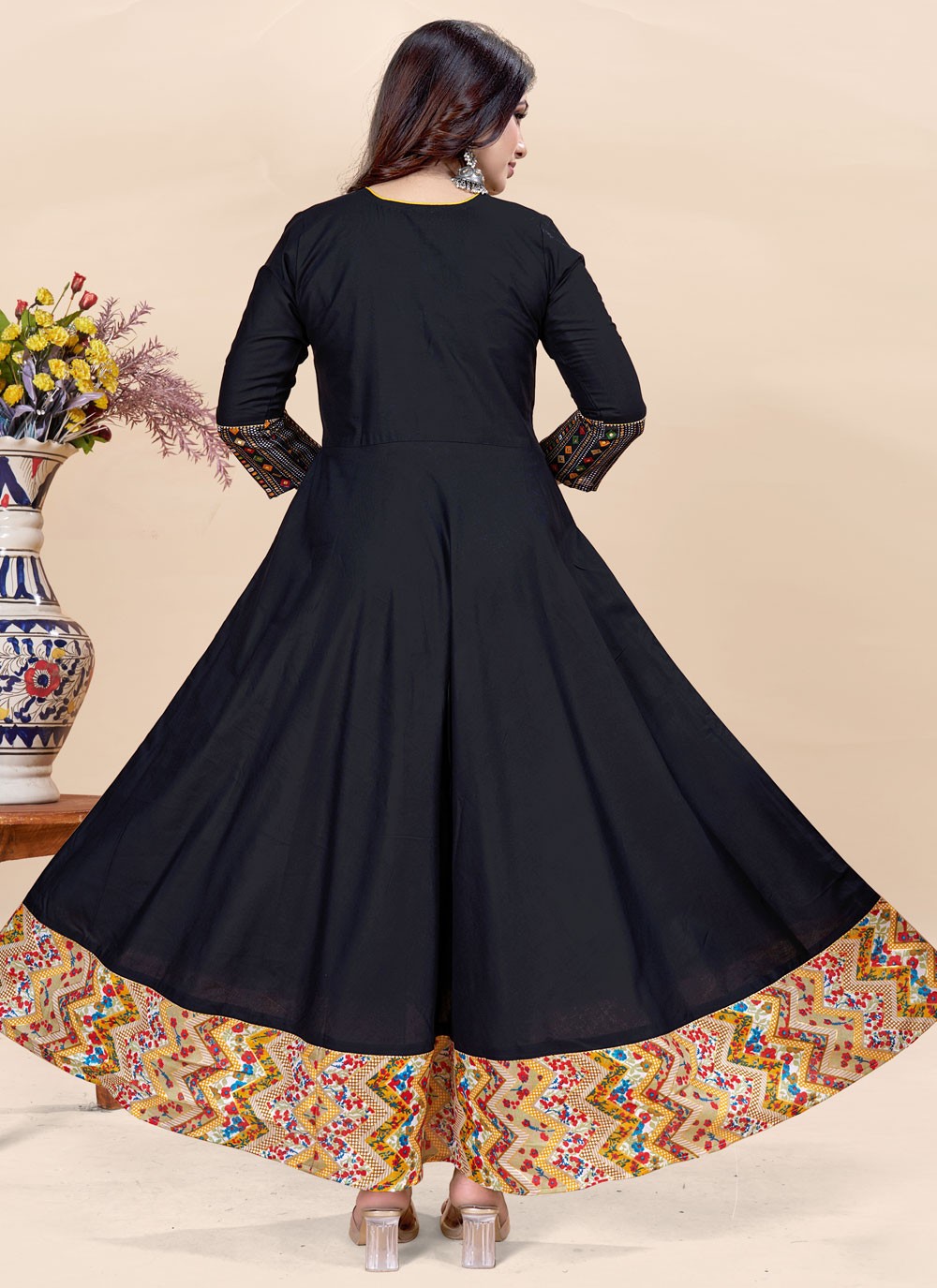 Fancy Work Rayon Gown - G1909