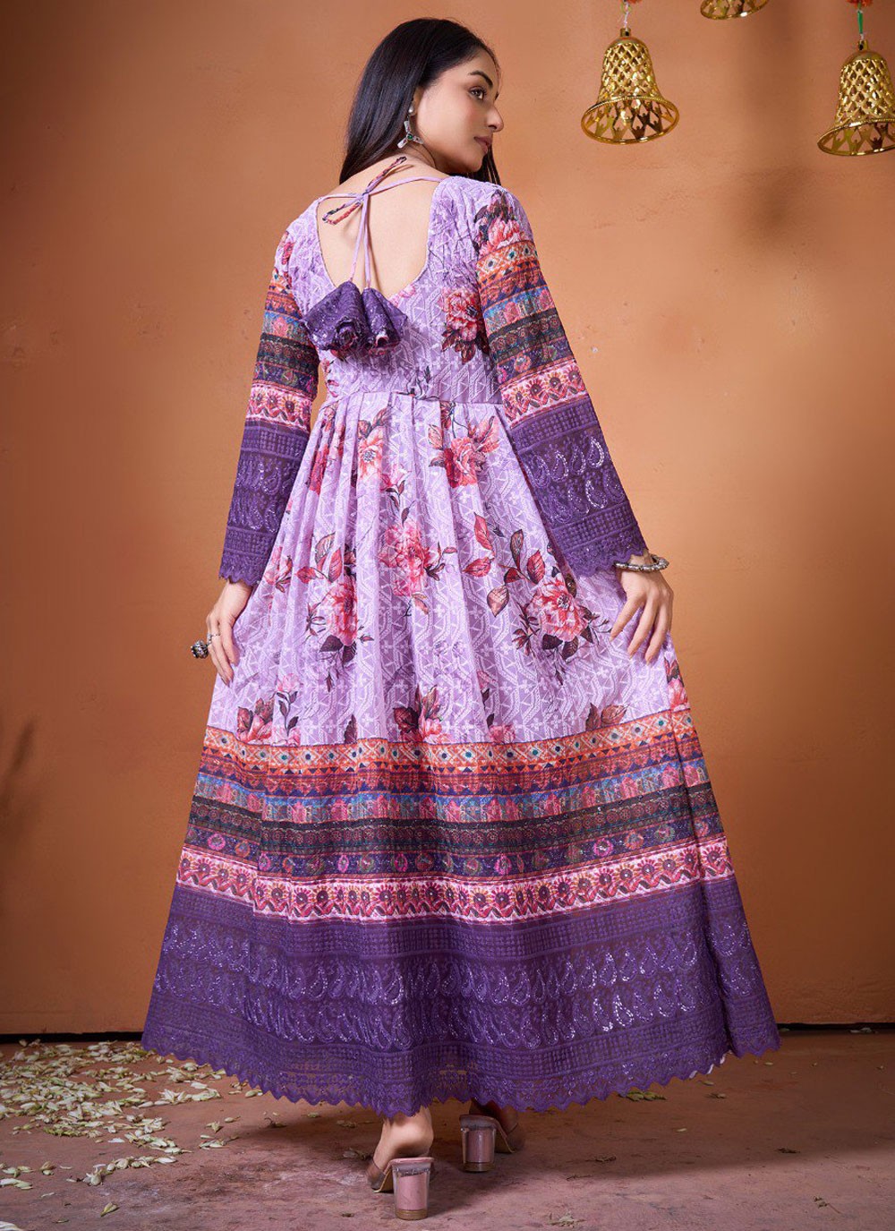 Digital Print Georgette Gown - G1805