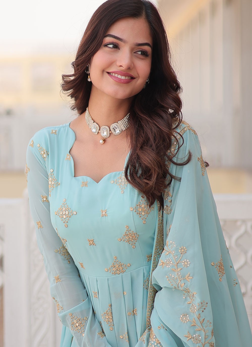 Faux Georgette Gown - G1454