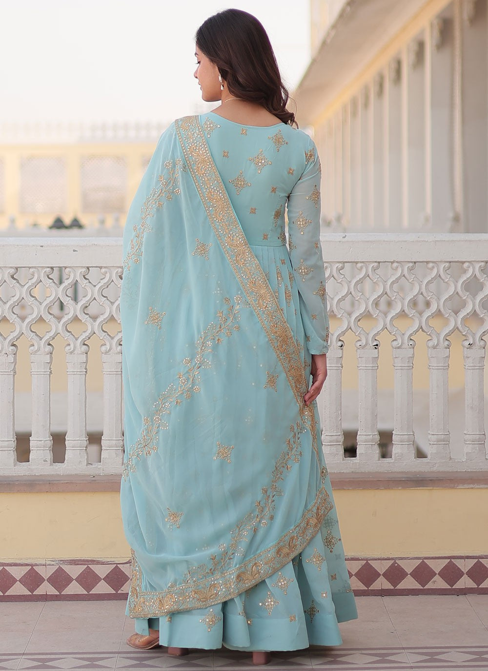 Faux Georgette Gown - G1454