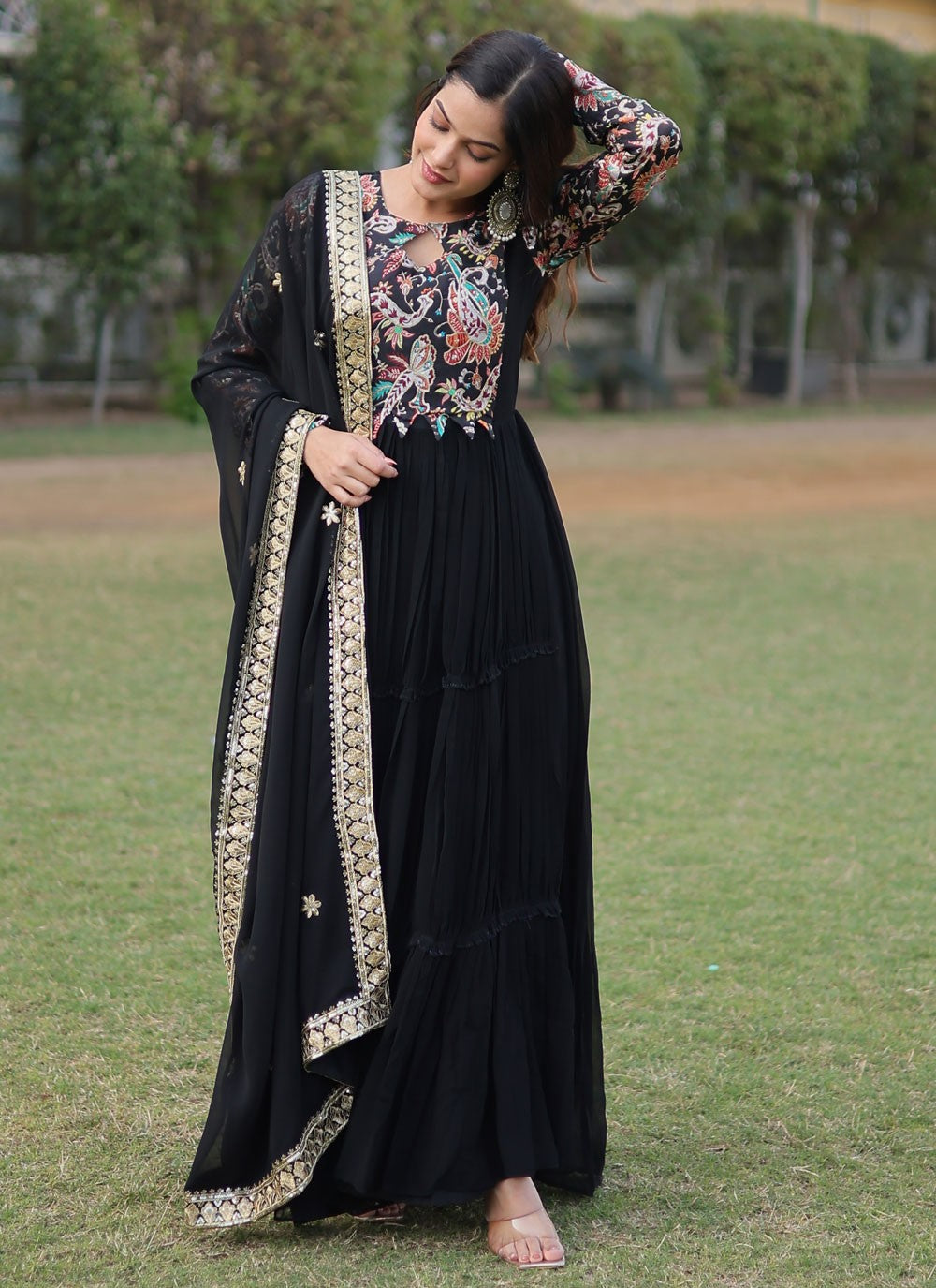Faux Georgette Gown - G1354