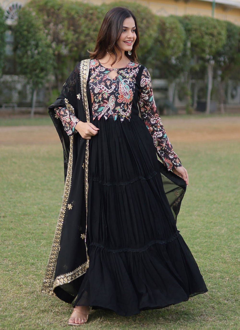 Faux Georgette Gown - G1354