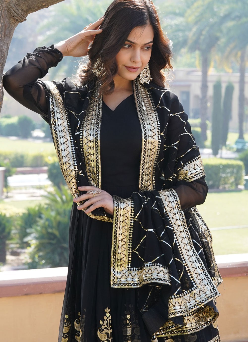 Faux Georgette Gown - G1360
