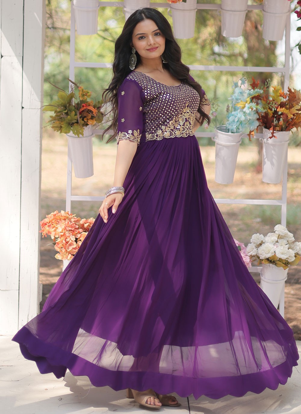 Faux Georgette Gown - G1520