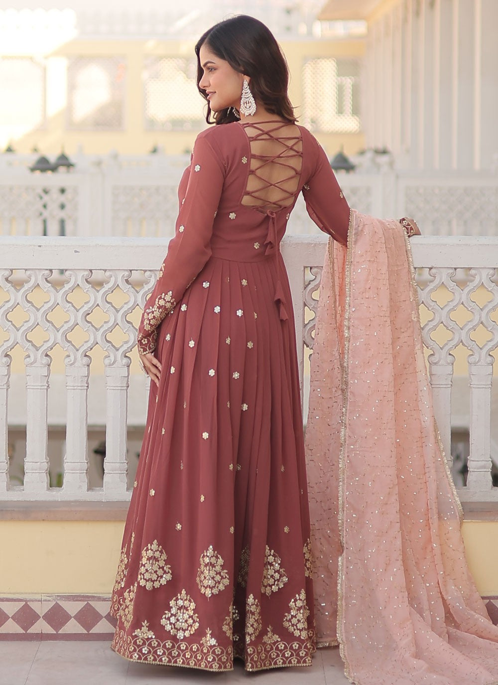 Faux Georgette Gown - G1266