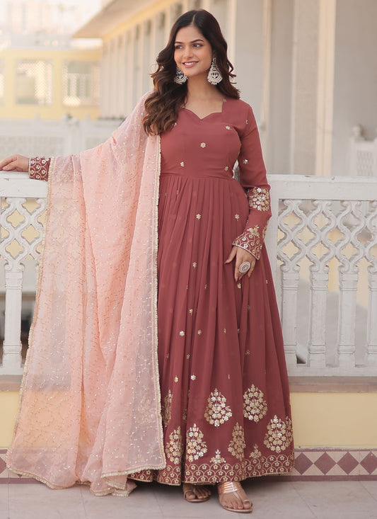 Faux Georgette Gown - G1266