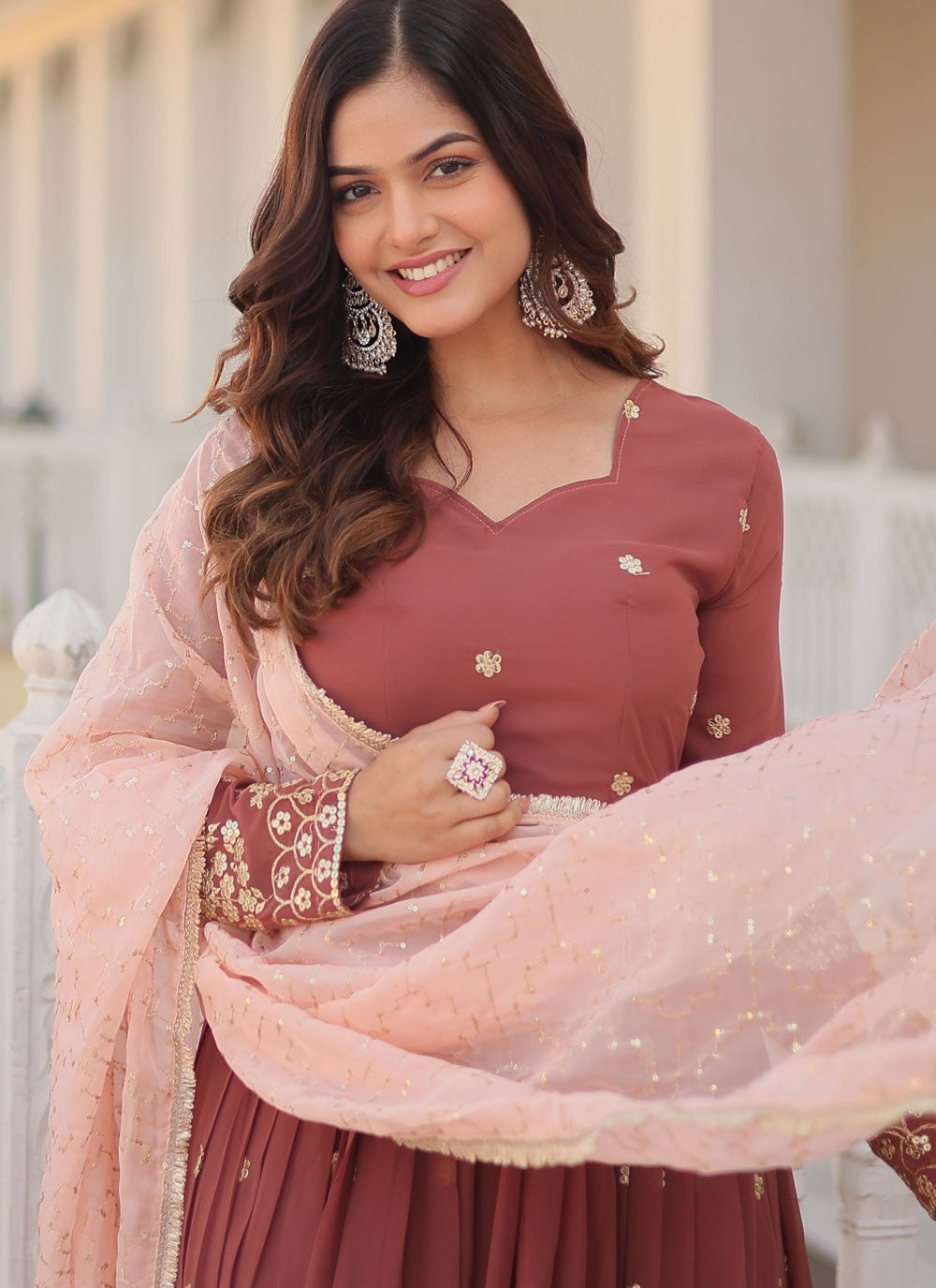 Faux Georgette Gown - G1266