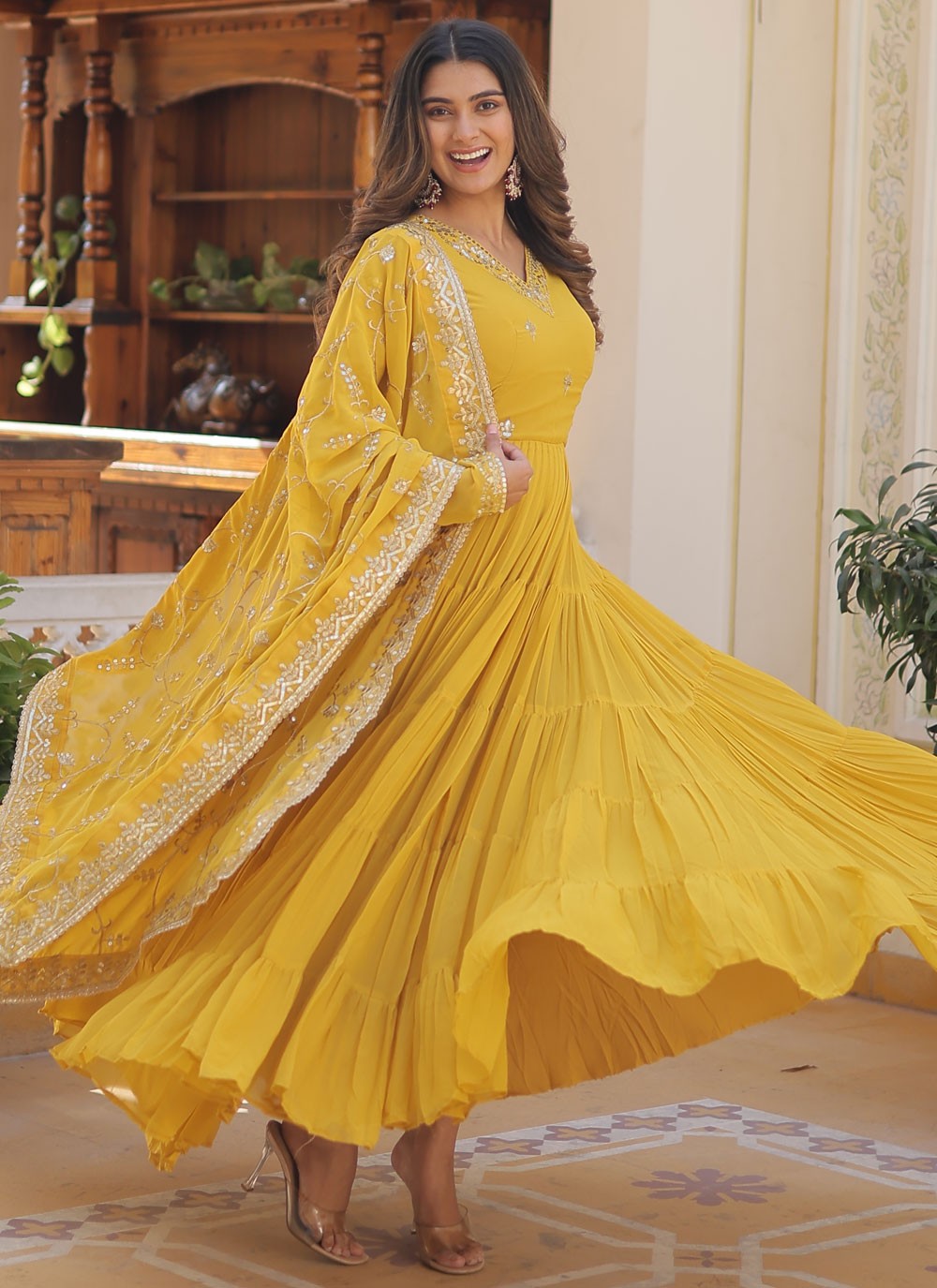Faux Georgette Gown - G1280