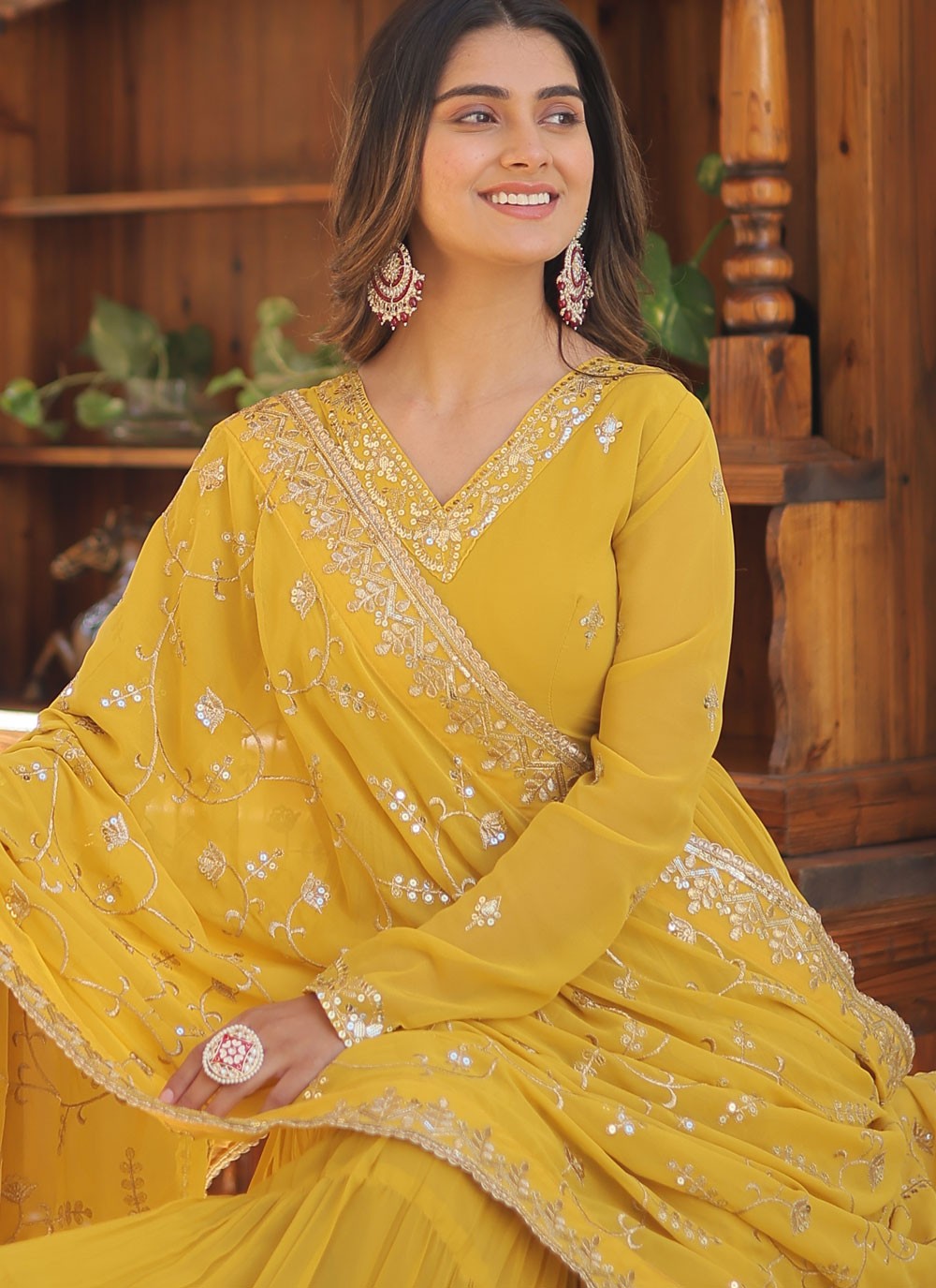 Faux Georgette Gown - G1280