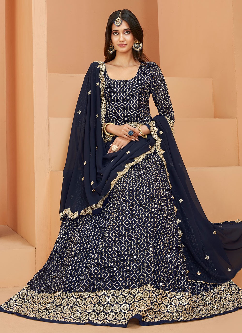 Faux Georgette Trendy Suit - T1005