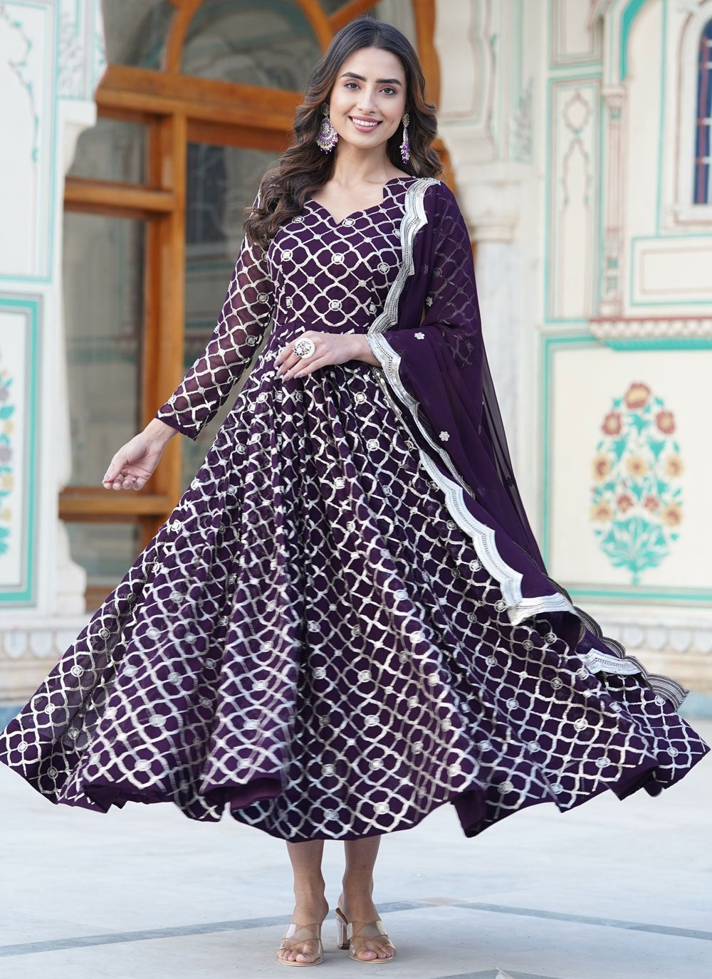 Faux Georgette Gown - G1333