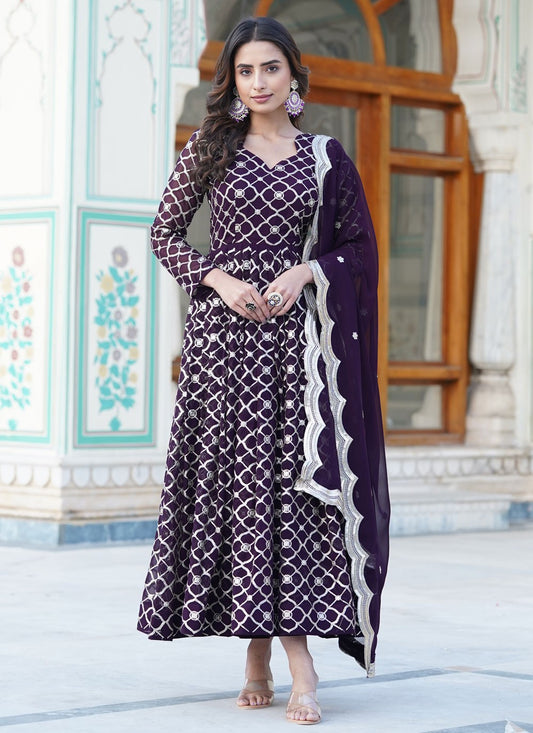 Faux Georgette Gown - G1333