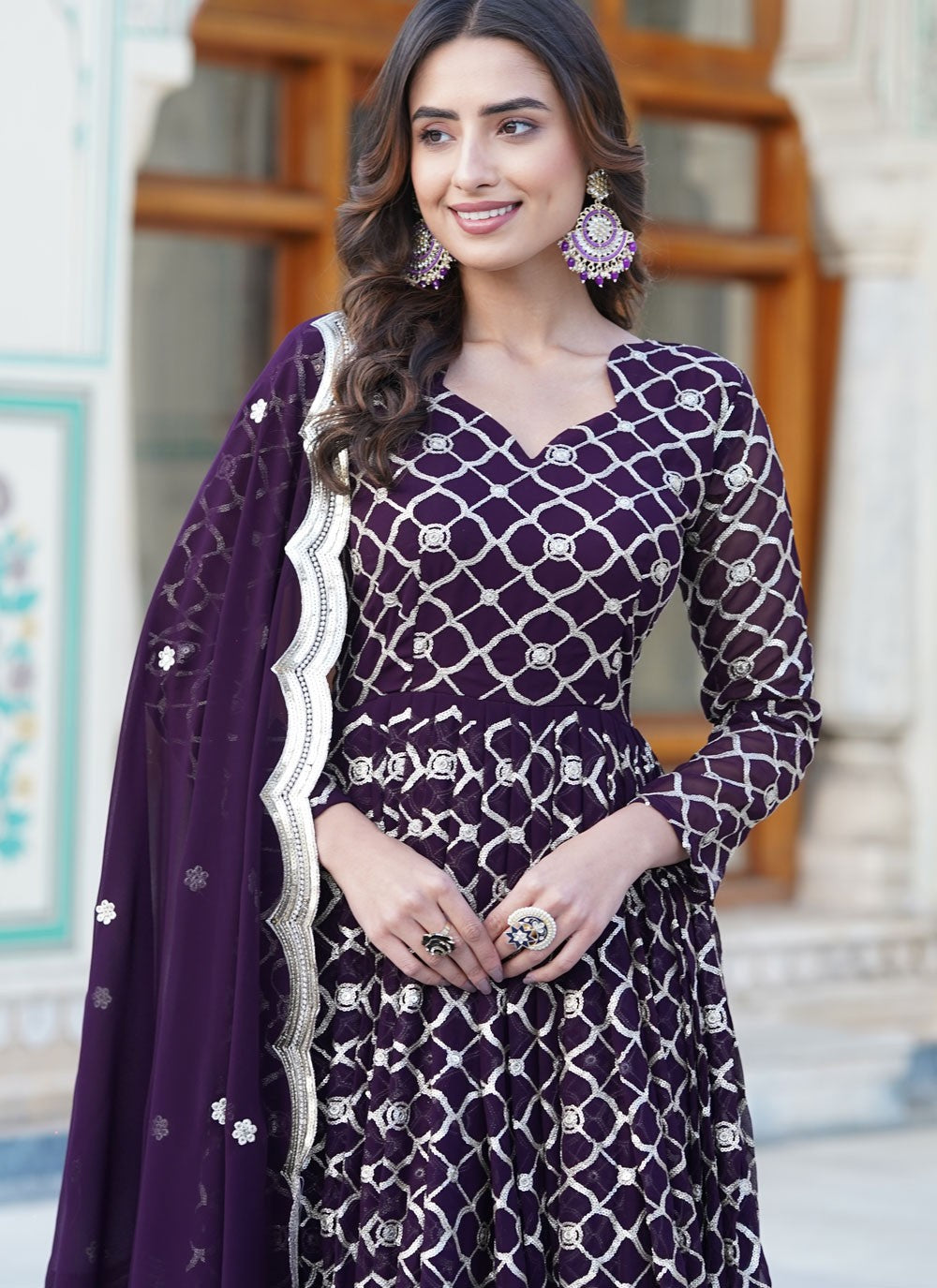 Faux Georgette Gown - G1333