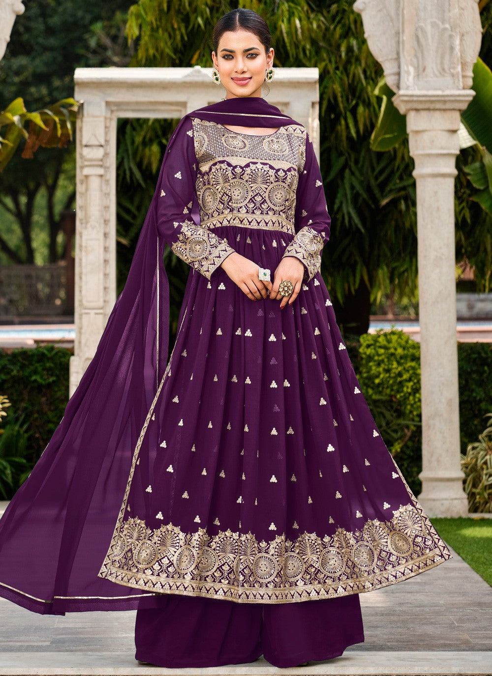 Faux Georgette Salwar Suit - T1409