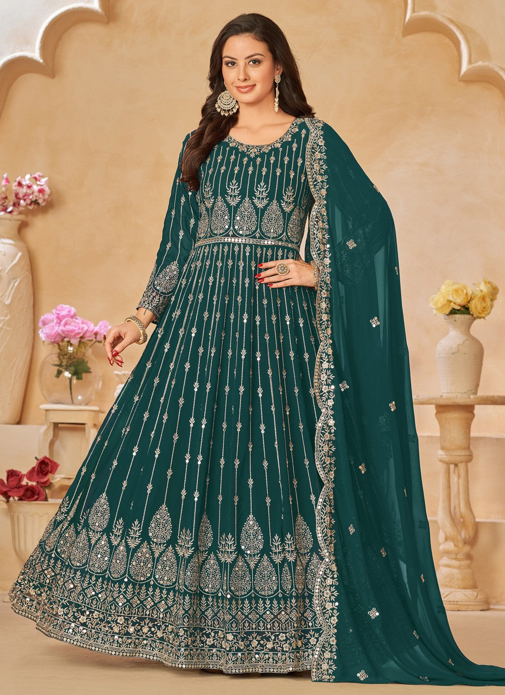 Faux Georgette Salwar Suit - T1488