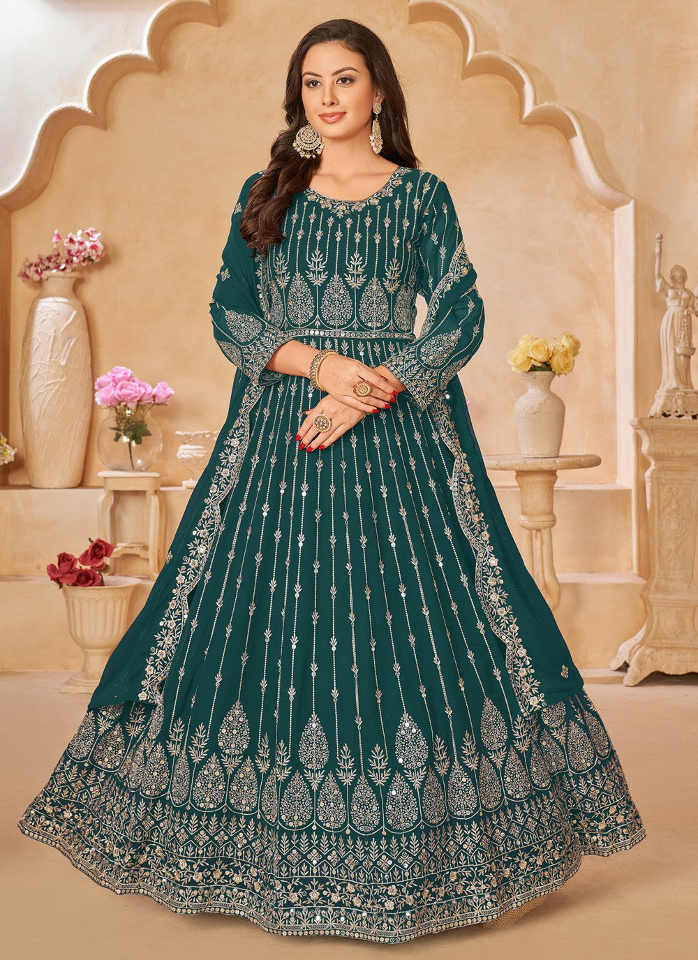 Faux Georgette Salwar Suit - T1488