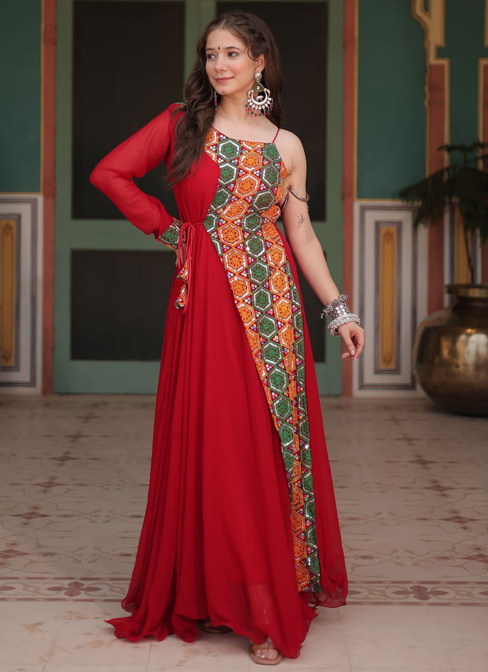 Faux Georgette Gown - G1539