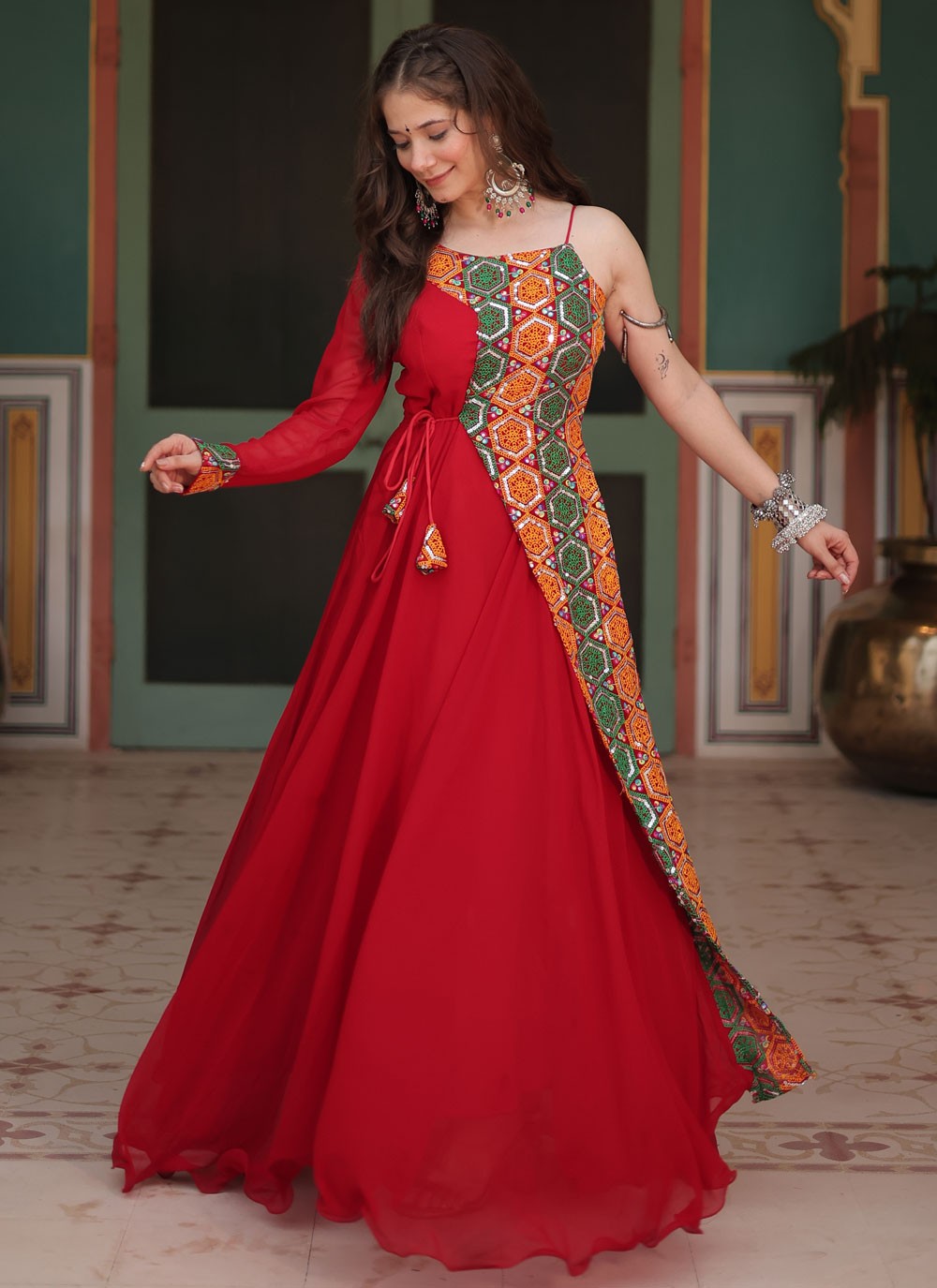 Faux Georgette Gown - G1539