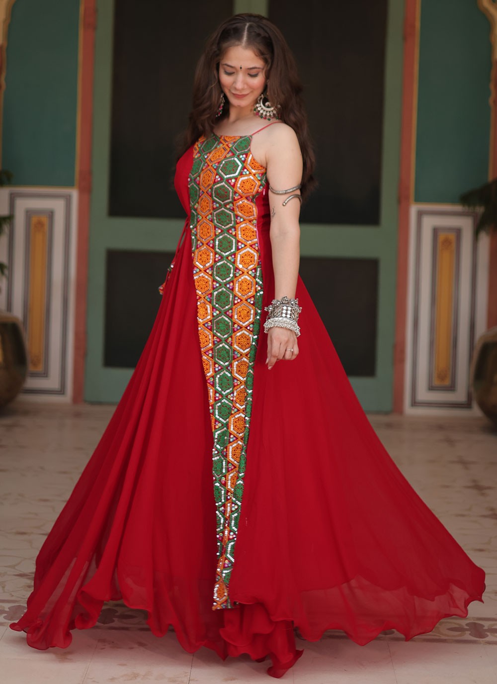 Faux Georgette Gown - G1539