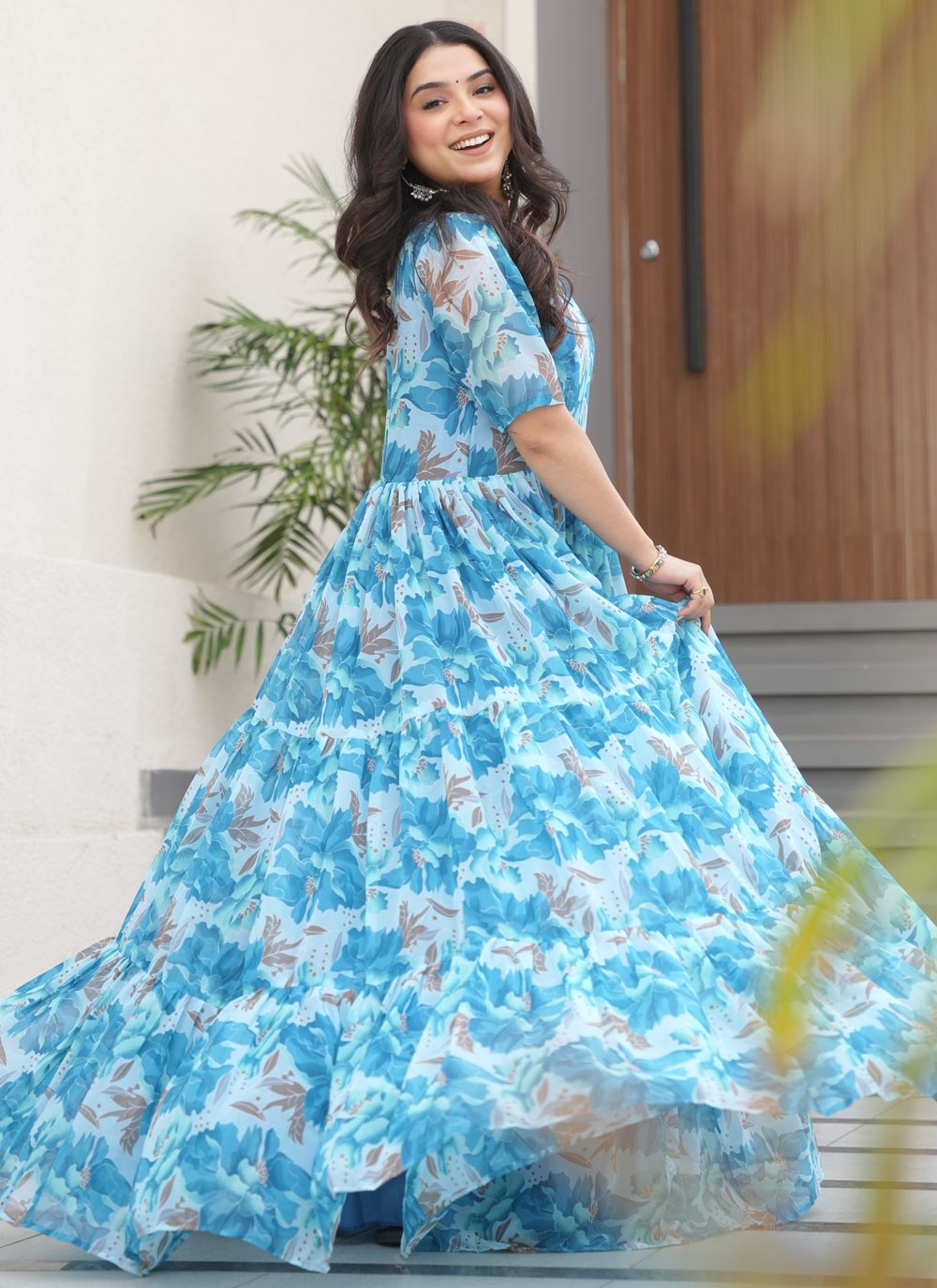 Faux Georgette Casual, Festival Gown G19878