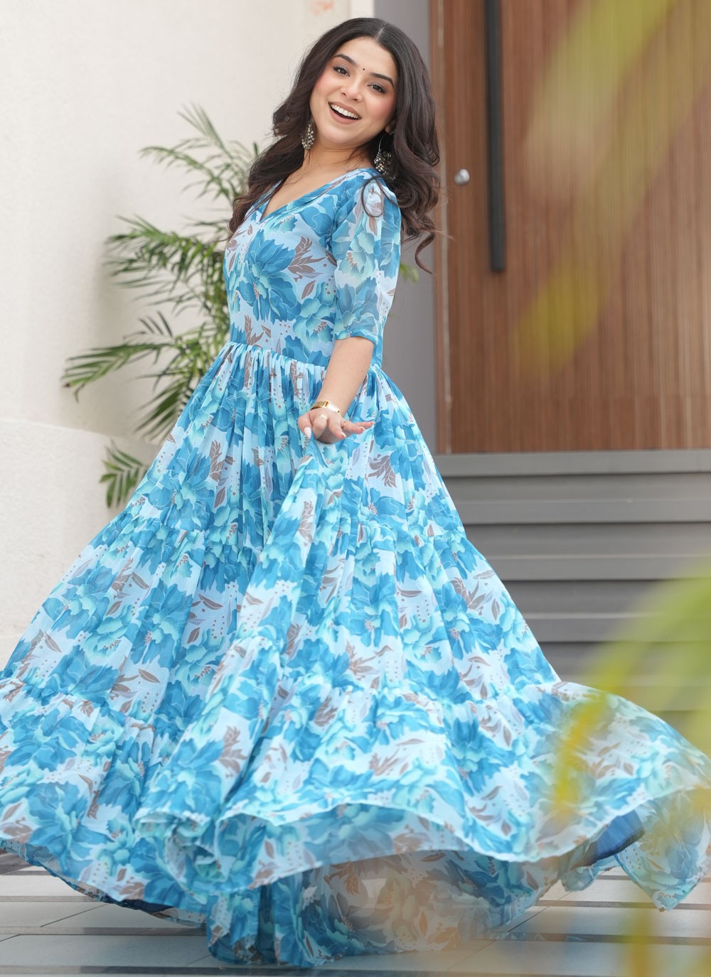 Faux Georgette Casual, Festival Gown G19878