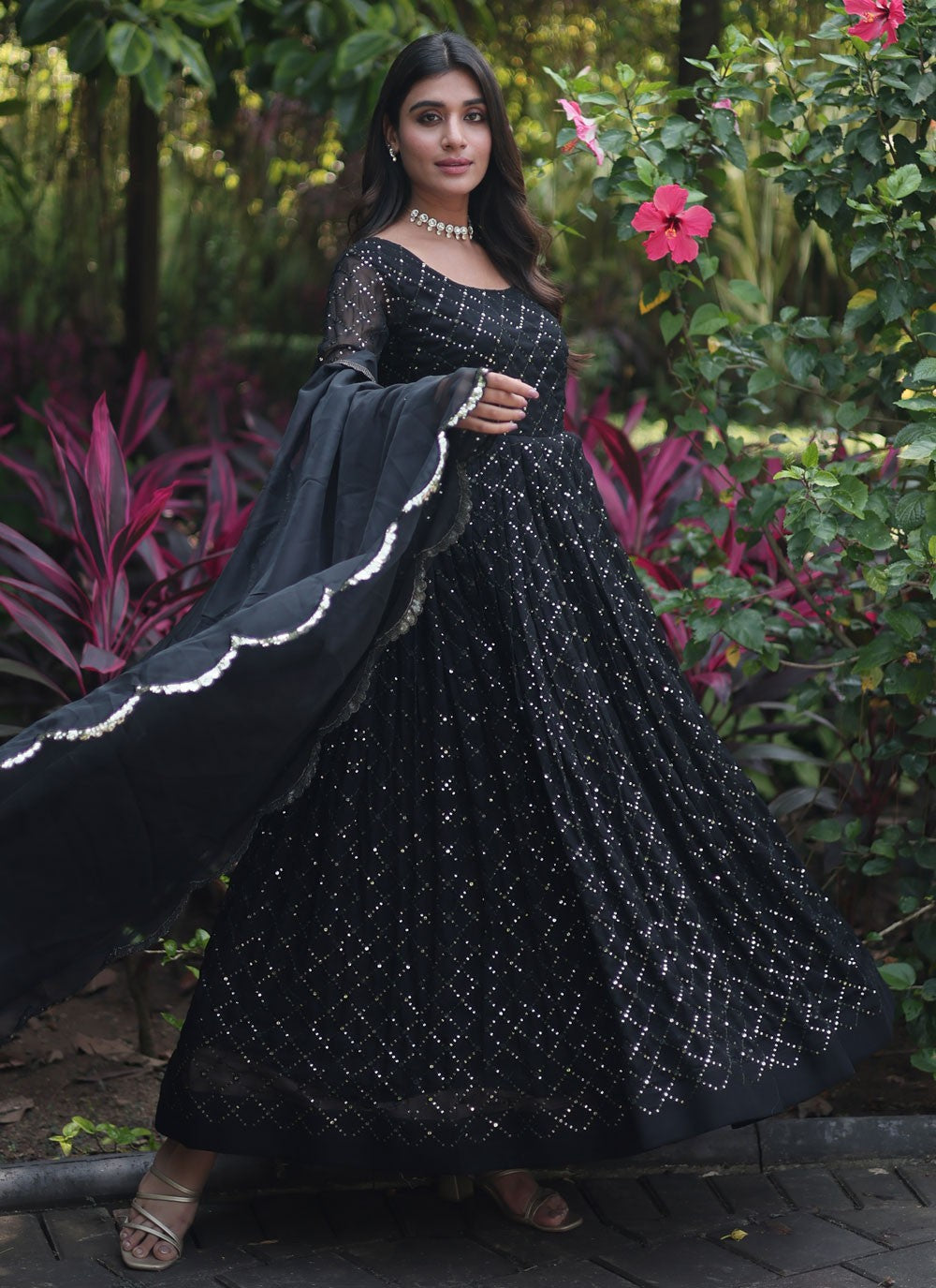 Faux Georgette Gown - G1251