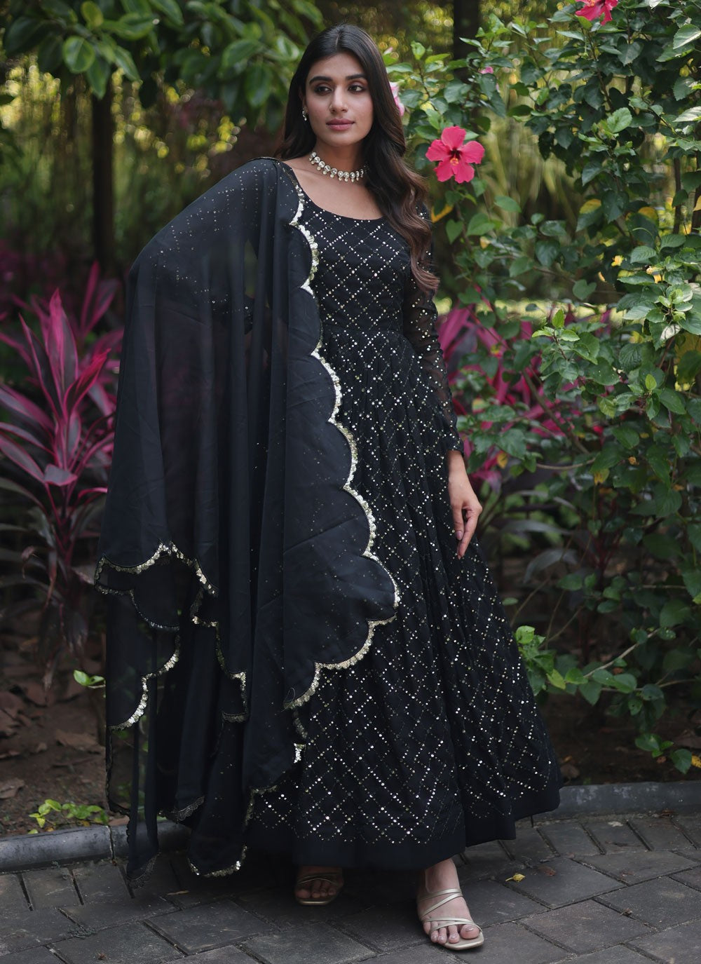 Faux Georgette Gown - G1251